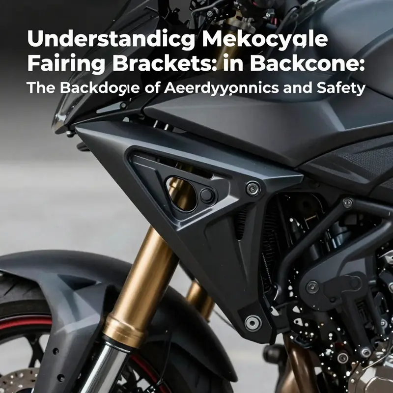 An installed motorcycle fairing bracket, demonstrating its critical role in aerodynamics and safety.