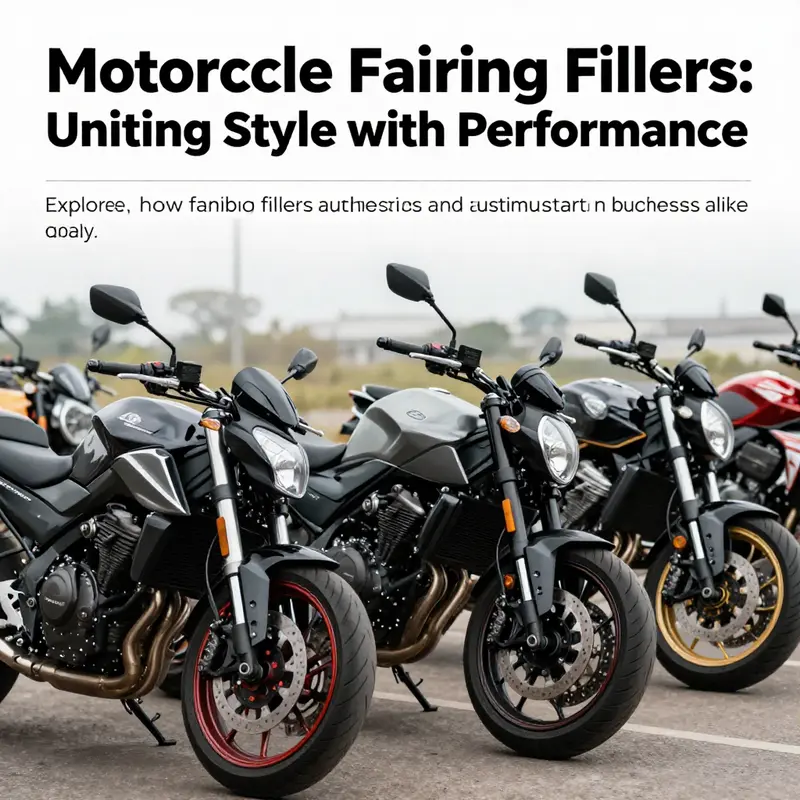 Several motorcycles showcasing an array of fairing fillers that enhance both their style and performance.