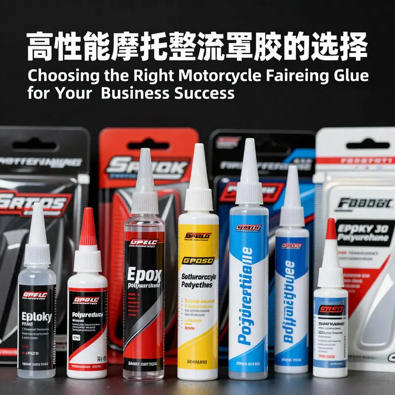 Different types of motorcycle fairing glue available for high-performance repairs.