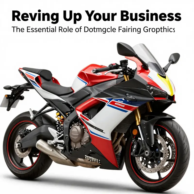 An example of striking motorcycle fairing graphics enhancing both aesthetic appeal and aerodynamic performance.