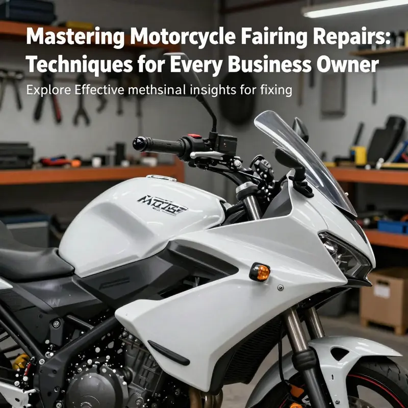 A showcase of a motorcycle with well-maintained fairings in a repair workshop.