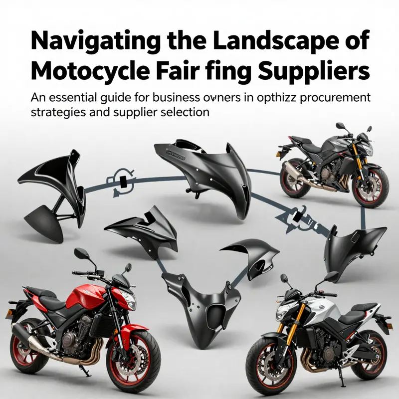 A detailed schematic showcasing the motorcycle fairing supply chain, illustrating the connections between suppliers, manufacturers, and motorcycle models.