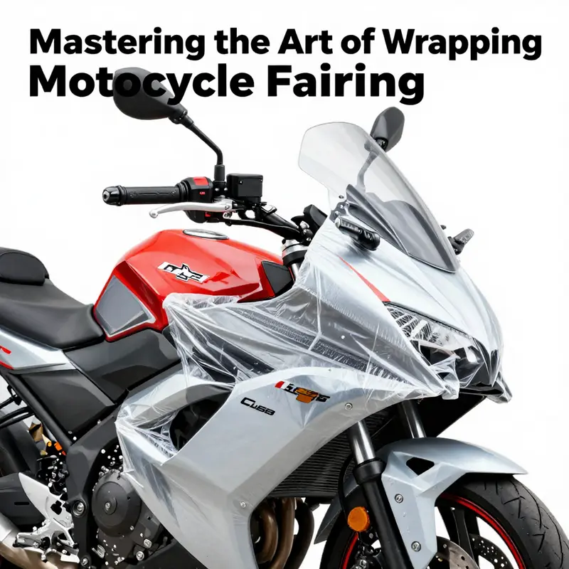 A well-wrapped motorcycle fairing, ready for shipment, highlighting the layers of protection.