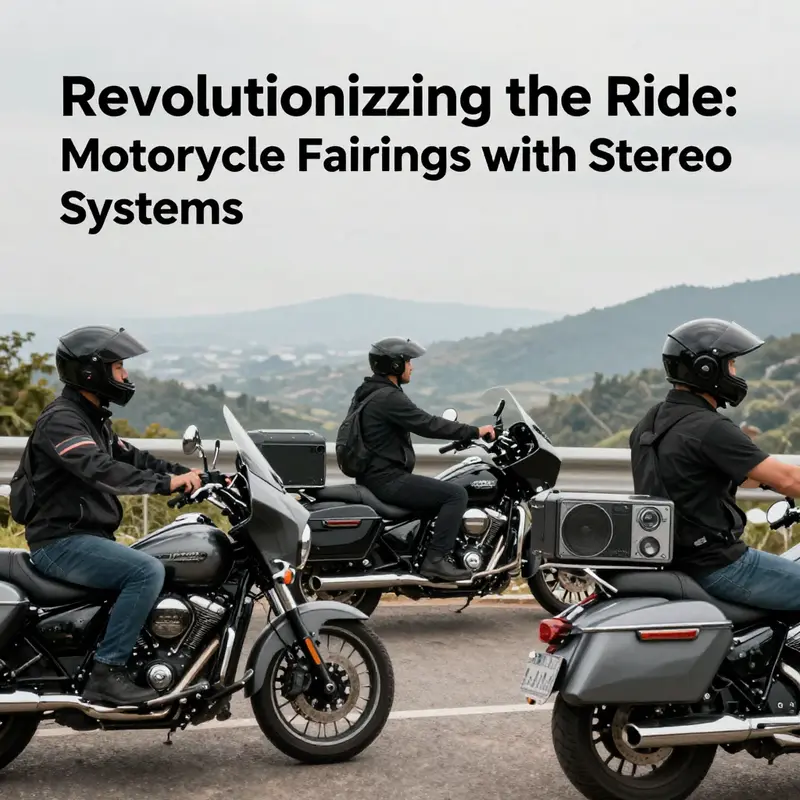 Stylish motorcycle fairings with integrated speakers enhance both design and functionality.