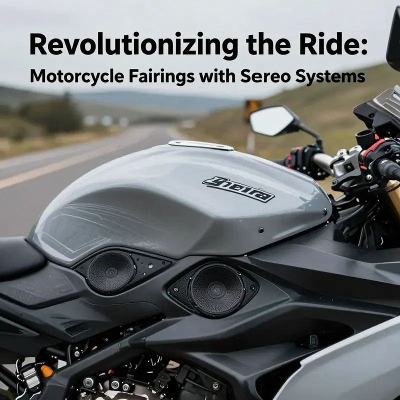 Stylish motorcycle fairings with integrated speakers enhance both design and functionality.