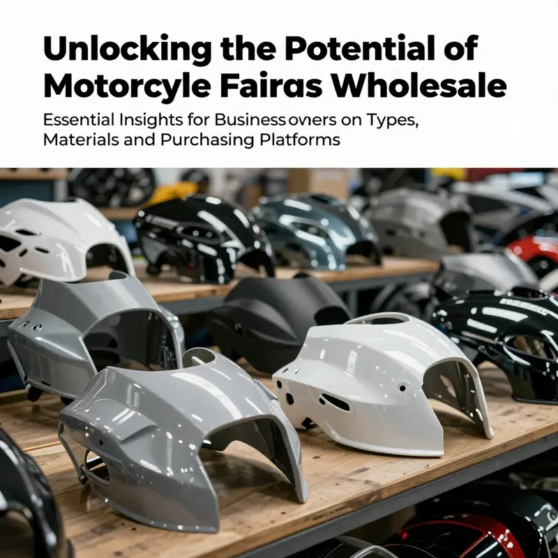 A display of various motorcycle fairings in an automotive shop, highlighting quality and variety.