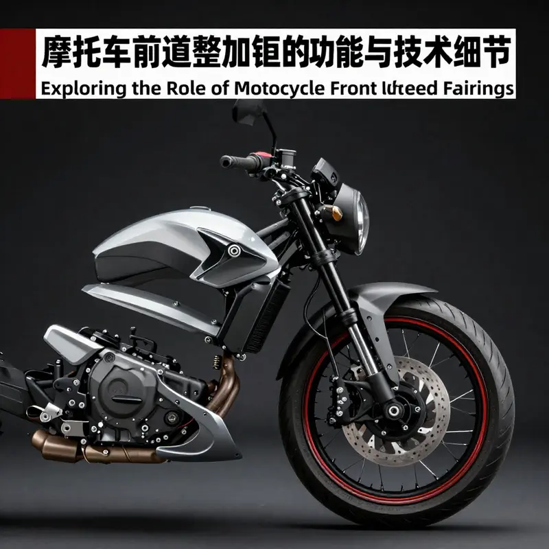 Illustration depicting how the front fender integrates with the front fairing for enhanced aerodynamics.