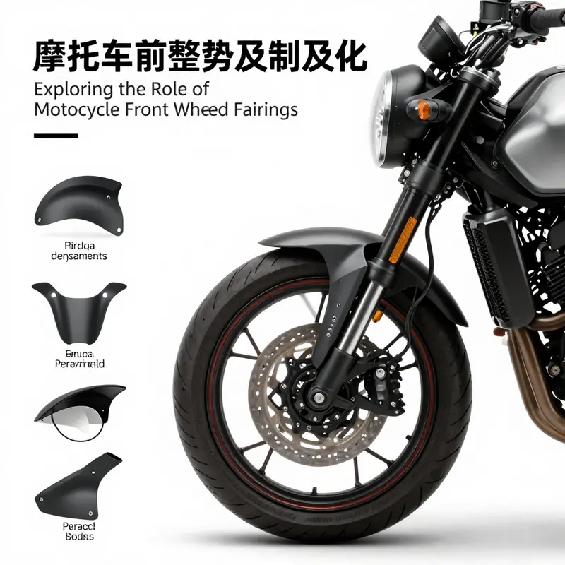 Illustration depicting how the front fender integrates with the front fairing for enhanced aerodynamics.