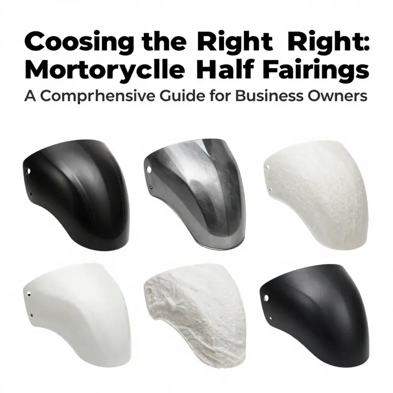 Close-up view of a motorcycle half fairing, showcasing its aesthetic and functional features.