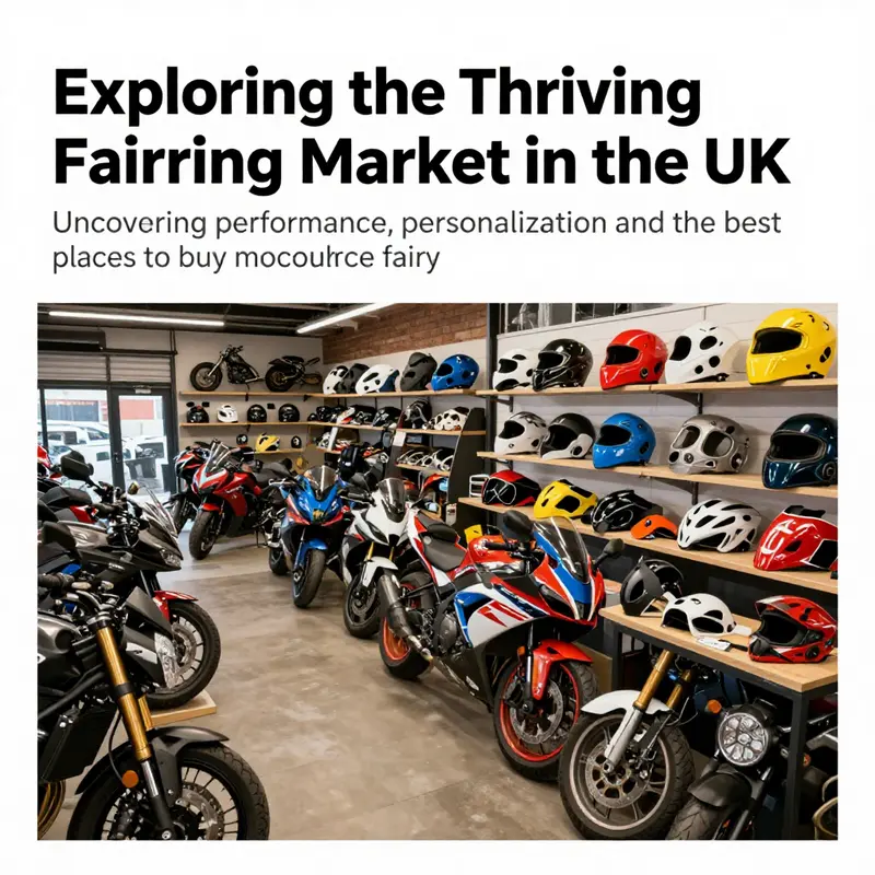 A motorcycle shop interior showcasing a wide range of motorcycle fairings and bikes, highlighting the diversity in style and color.