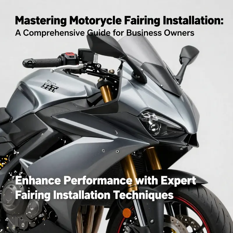 A motorcycle featuring a newly installed fairing, highlighting its streamlined design.
