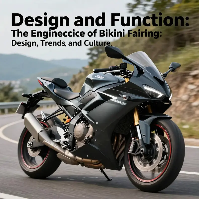 Aerodynamic design of a motorcycle featuring a bikini fairing on a picturesque road.