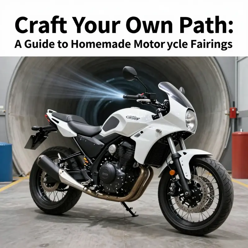 Various design concepts for homemade motorcycle fairings, highlighting creativity and personalization.