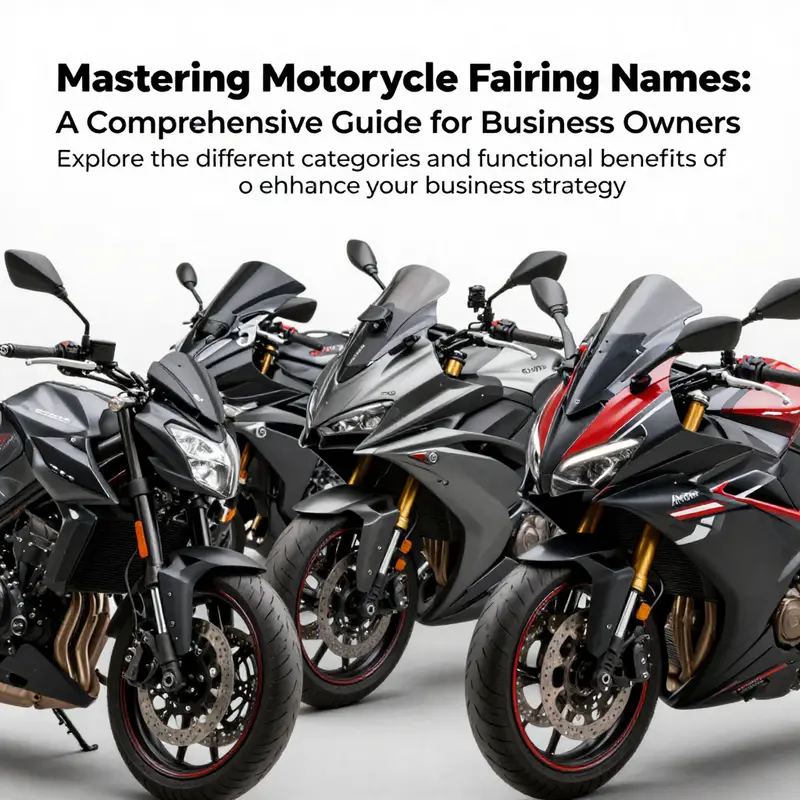 A collection of motorcycles displaying a variety of fairing styles including full fairing, half fairing, and decorative covers.