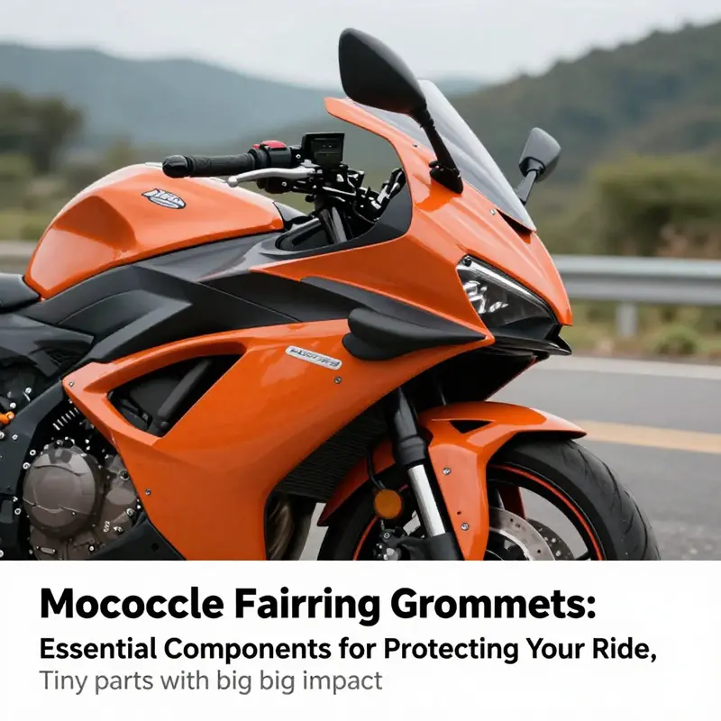 A motorcycle cruising along a beautiful landscape, emphasizing the importance of fairing grommets in performance.