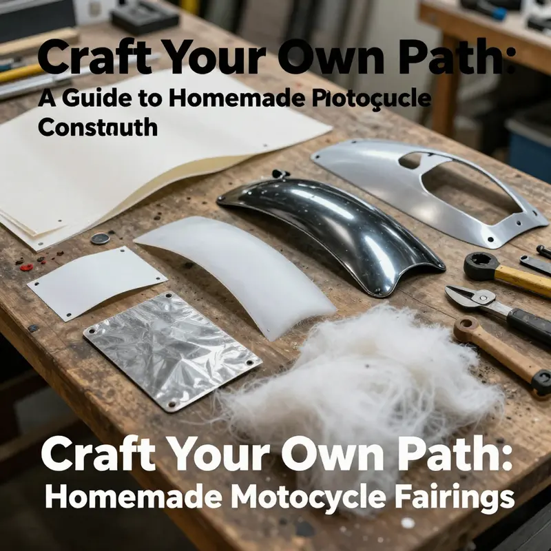 Various design concepts for homemade motorcycle fairings, highlighting creativity and personalization.