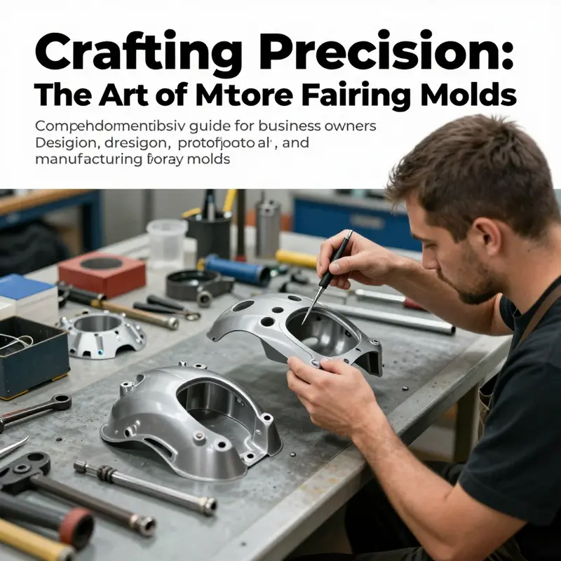 A technician examining completed motorcycle fairing components in a well-equipped workshop, illustrating the manufacturing process.