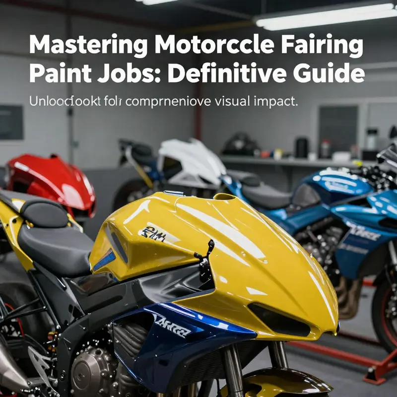 Engaging view of motorcycle fairings being painted, reflecting craftsmanship and vibrant colors.