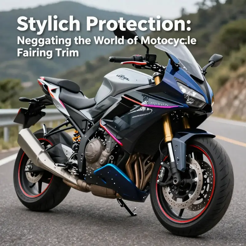 Different types of motorcycle fairing trims highlighting their unique functionalities.