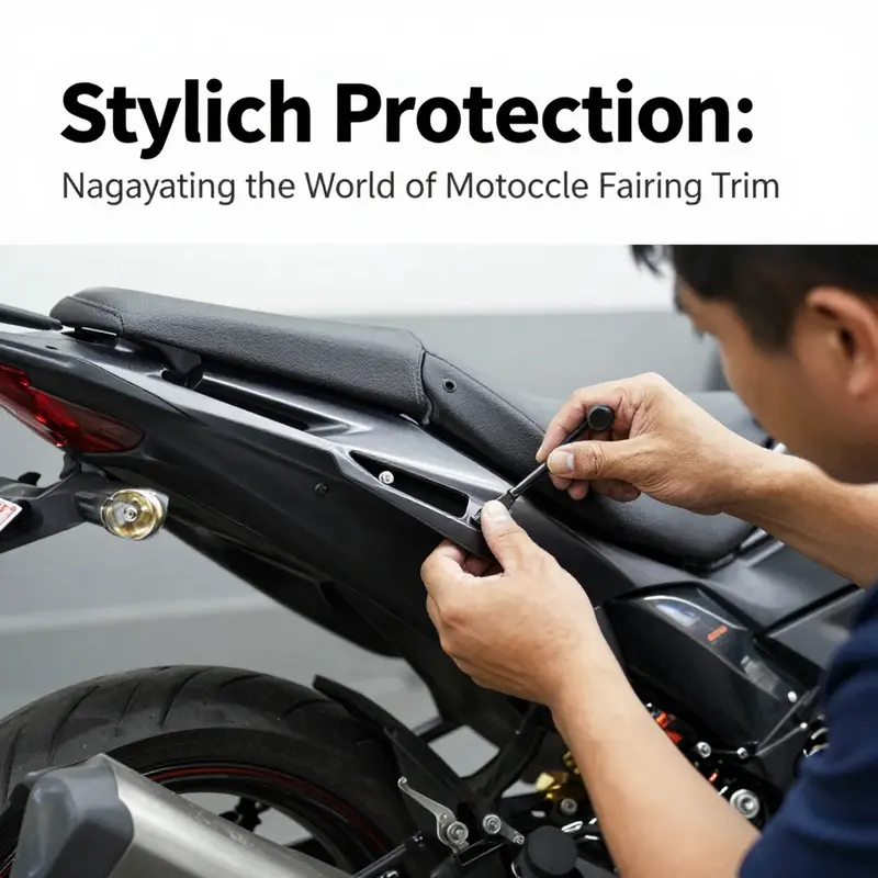 Different types of motorcycle fairing trims highlighting their unique functionalities.