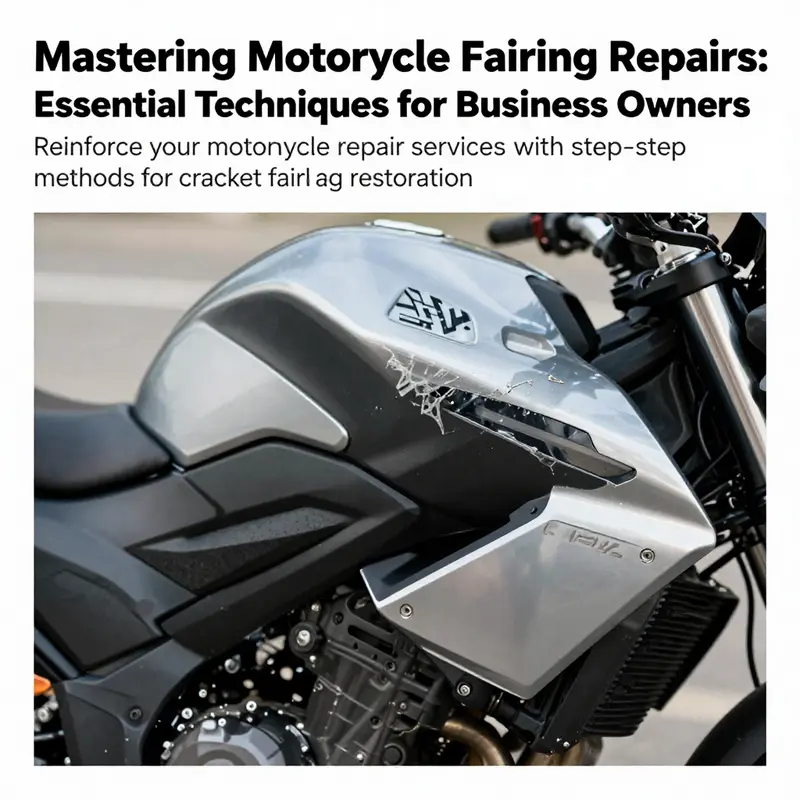 A motorcycle with a flawless fairing, demonstrating expert repair techniques and high-quality restoration.