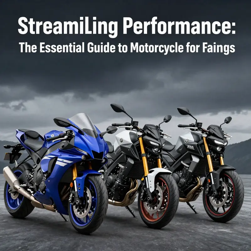Different types of motorcycle fairings for Yamaha models demonstrating their unique styles and functionalities.
