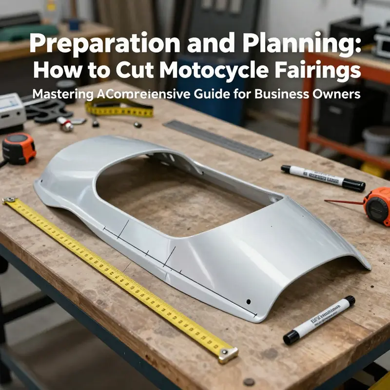Preparation and Planning for cutting motorcycle fairings: Ensuring precision and safety.