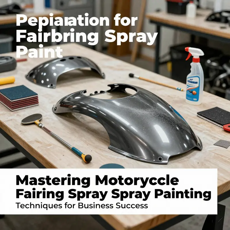 Essential preparation techniques for achieving a smooth surface before spray painting motorcycle fairings.