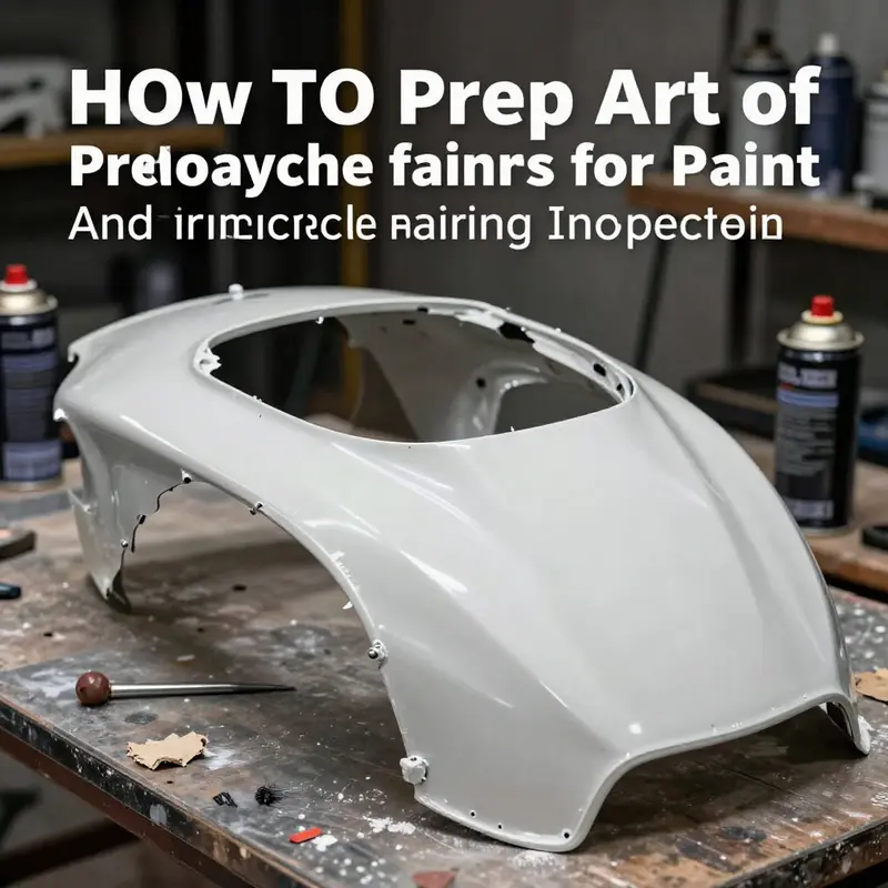 Thorough cleaning of motorcycle fairings is essential before painting.