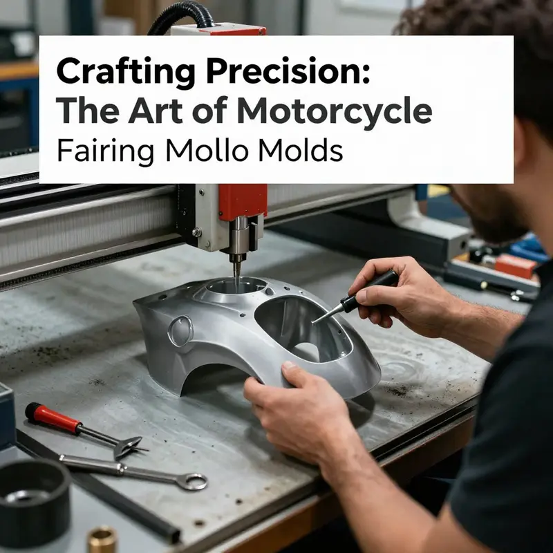 A CAD model representing the intricate design of motorcycle fairing molds, focusing on aerodynamics and precision.