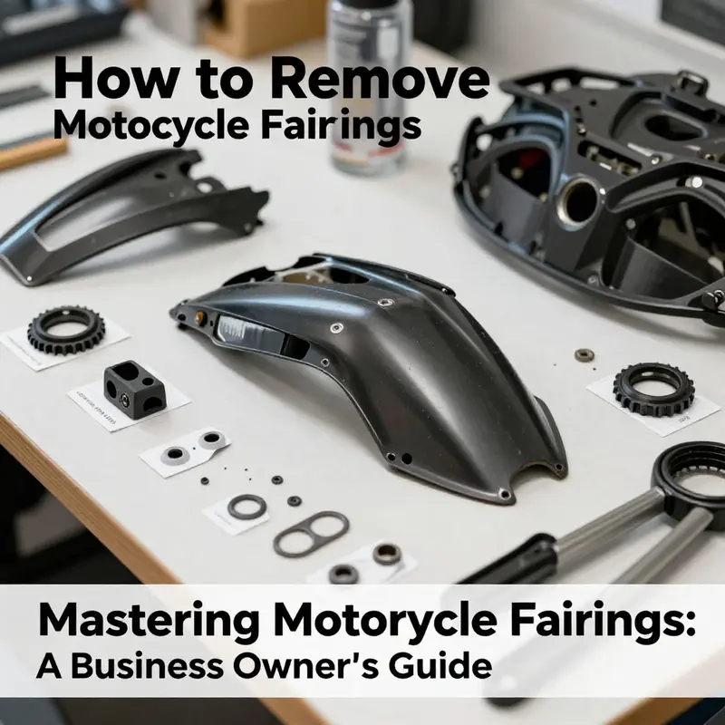 Essential tools required for removing motorcycle fairings.
