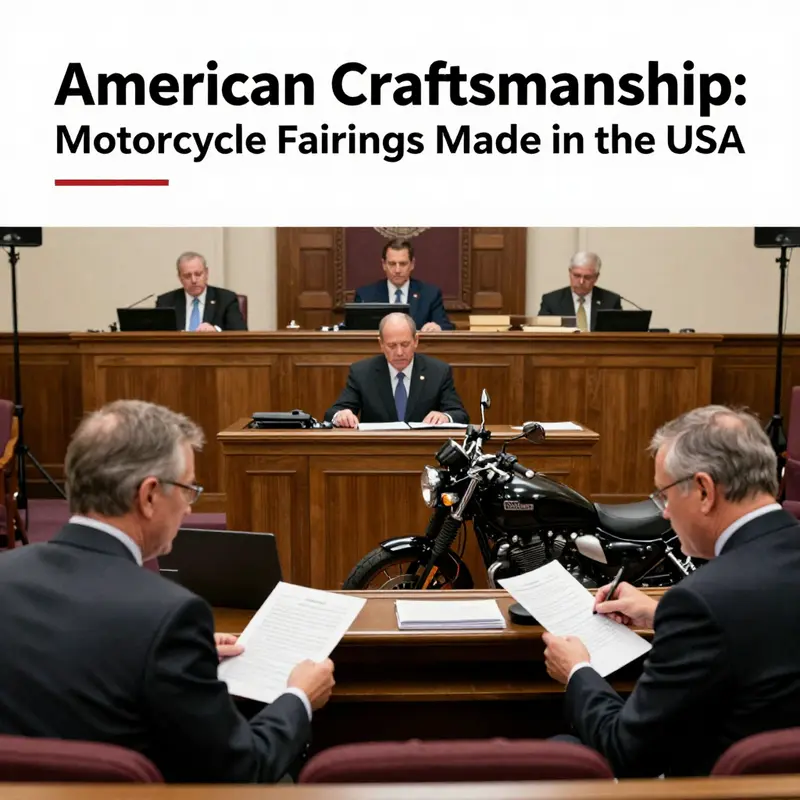 A Harley-Davidson motorcycle showcasing its premium fairings that are representative of American manufacturing excellence.