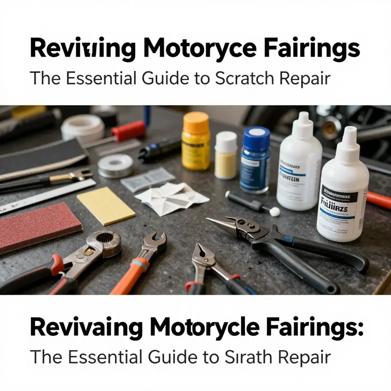 A mechanic demonstrating essential polishing techniques for motorcycle fairing scratch repair.