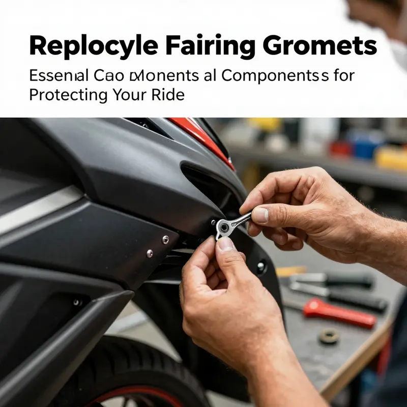 An array of motorcycle fairing grommets illustrating different types and materials.