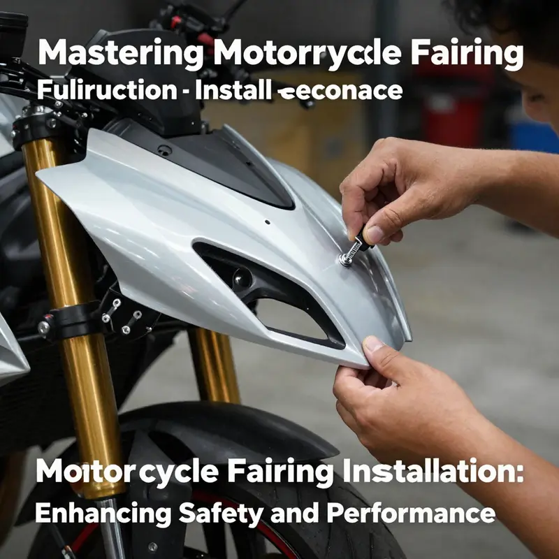 A well-organized workspace ready for motorcycle fairing installation, showcasing necessary tools and parts.