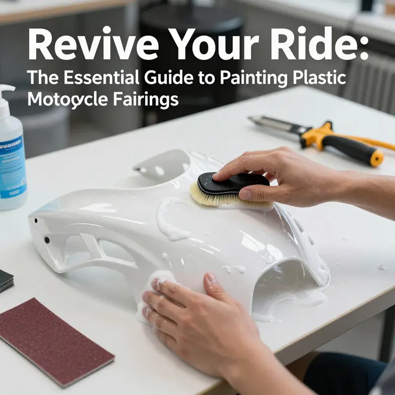 Surface preparation is key to ensuring the paint adheres properly to the fairing.