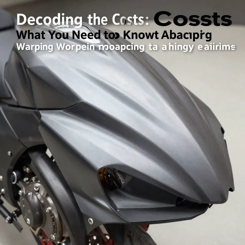 Various solid color vinyl wraps showcased on a motorcycle in a professional garage.