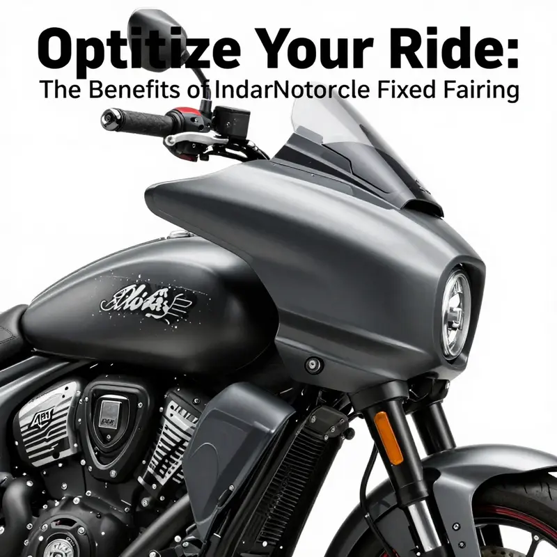 A close-up of the aerodynamic features of an Indian Motorcycle fixed fairing.