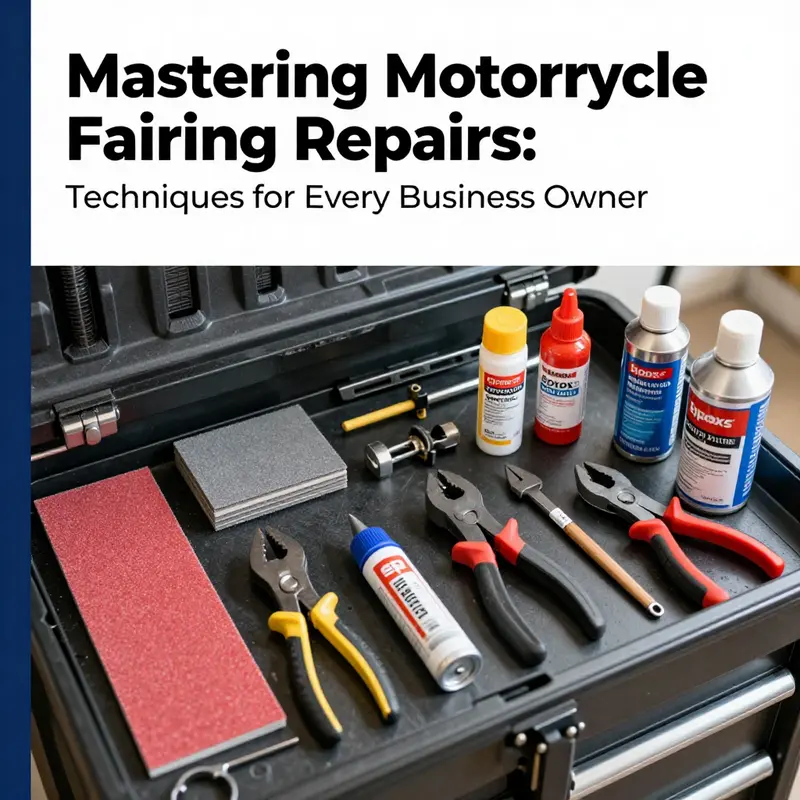 Demonstrating basic techniques for fixing surface damage on motorcycle fairings.