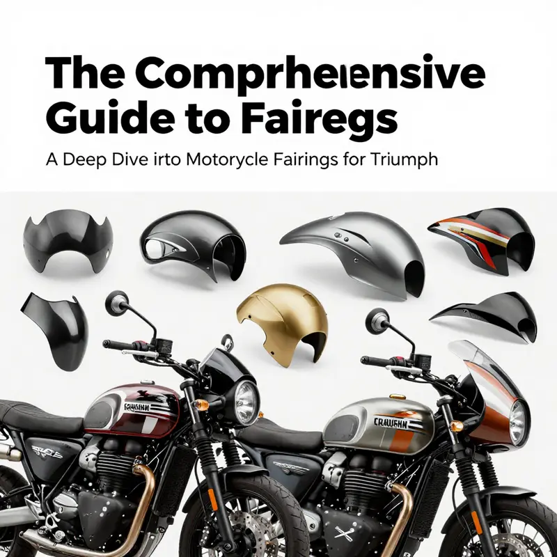 A diverse range of Triumph motorcycle fairings showcasing options for different riding styles.