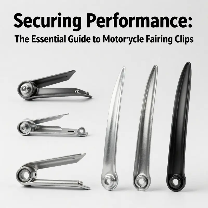 An array of motorcycle fairing clips displaying diverse types and designs.