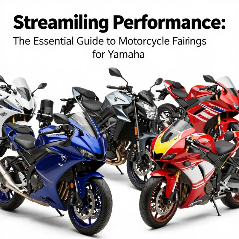 Different types of motorcycle fairings for Yamaha models demonstrating their unique styles and functionalities.