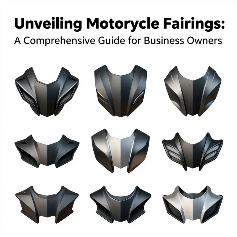 Different types of motorcycle fairings illustrating the variations in design and coverage.