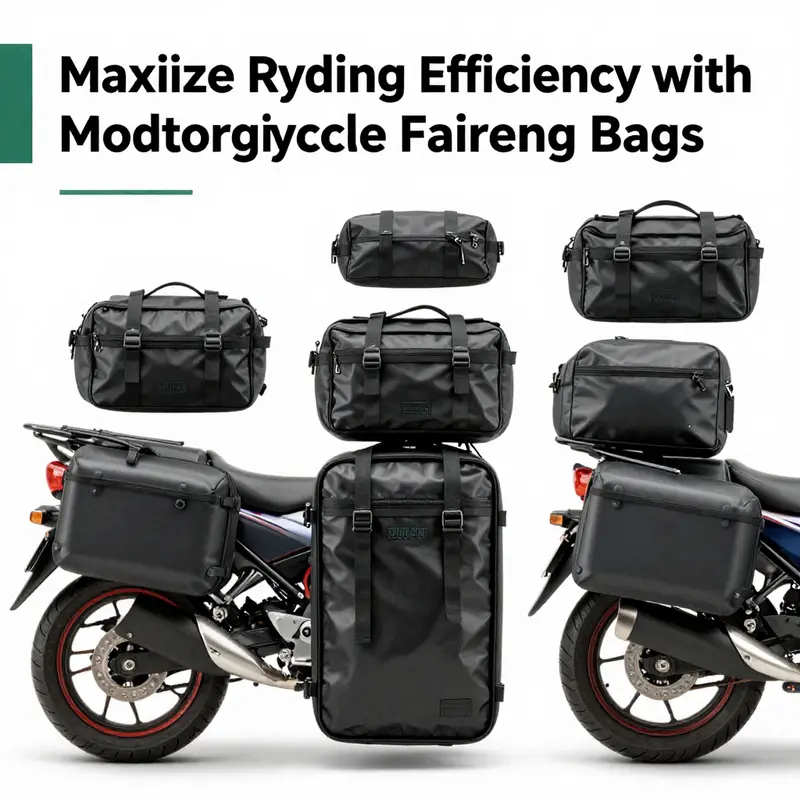 Diverse types of motorcycle fairing bags designed for various needs.