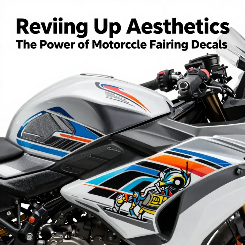 Vibrant decals elevate the design of motorcycle batwing fairings.