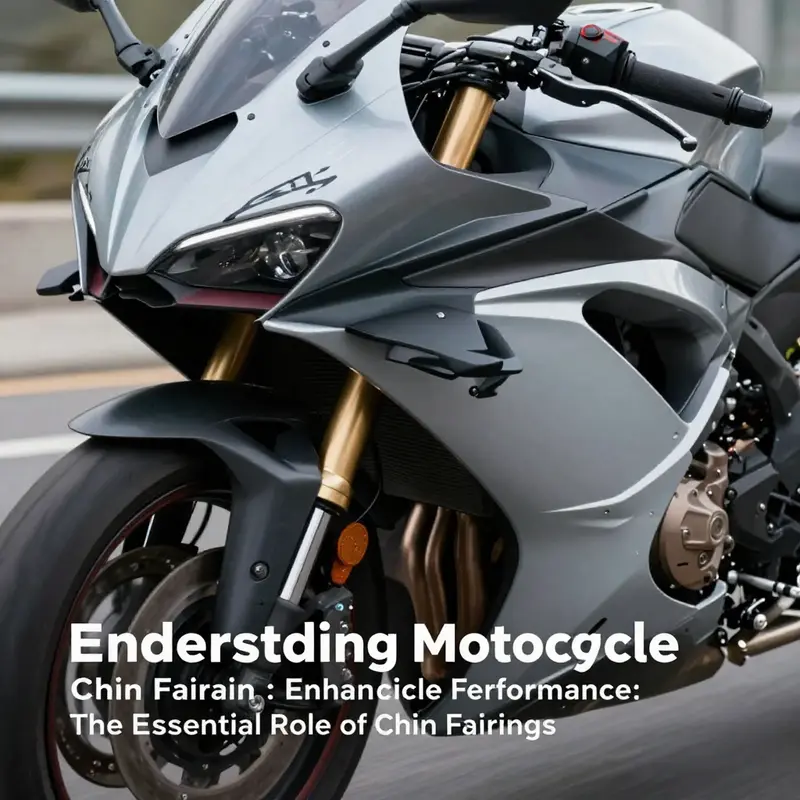 A close-up of a motorcycle chin fairing illustrating its essential aerodynamic design.