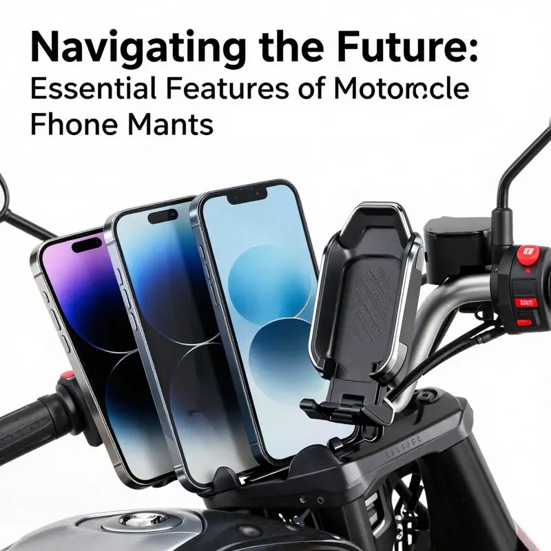 A robust motorcycle fairing phone mount displaying its secure grip and anti-vibration technology.