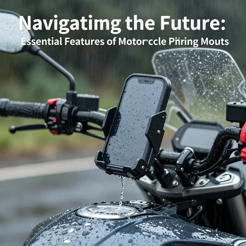 A robust motorcycle fairing phone mount displaying its secure grip and anti-vibration technology.