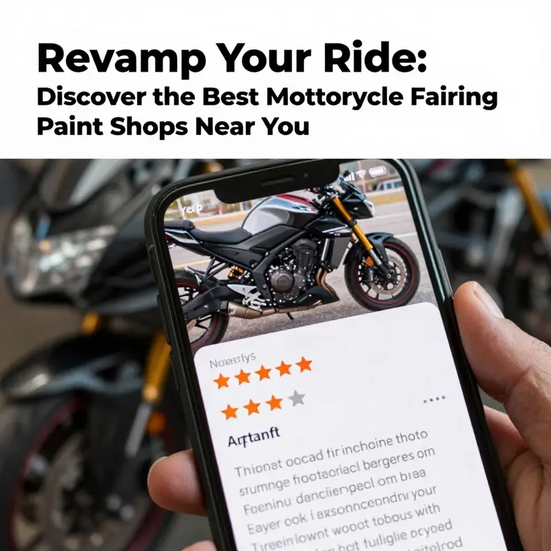An example of using Google Maps to locate motorcycle fairing paint shops in your area.
