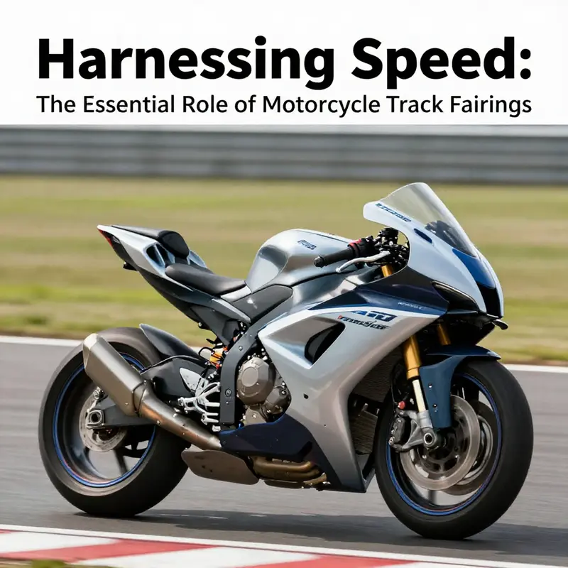 Motorcycle track fairings designed for optimal aerodynamic efficiency.